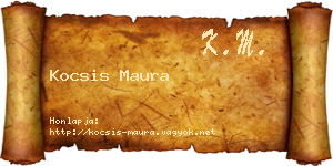 Kocsis Maura névjegykártya